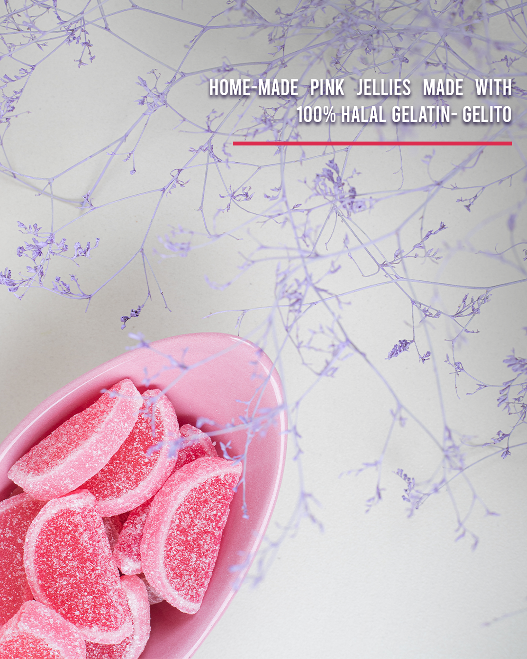Homemade Pink Jellies Made with 100% Halal Gelatin – Gelito