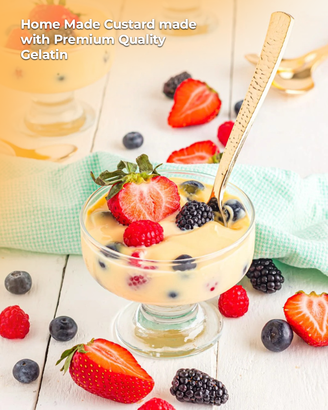 Homemade Custard Recipe with Unflavoured Gelatin